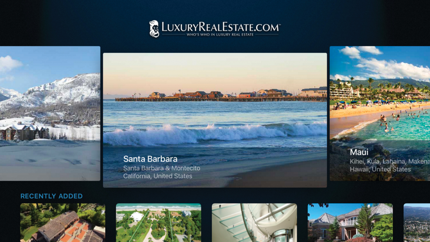 Luxury Real Estate Apple TV app